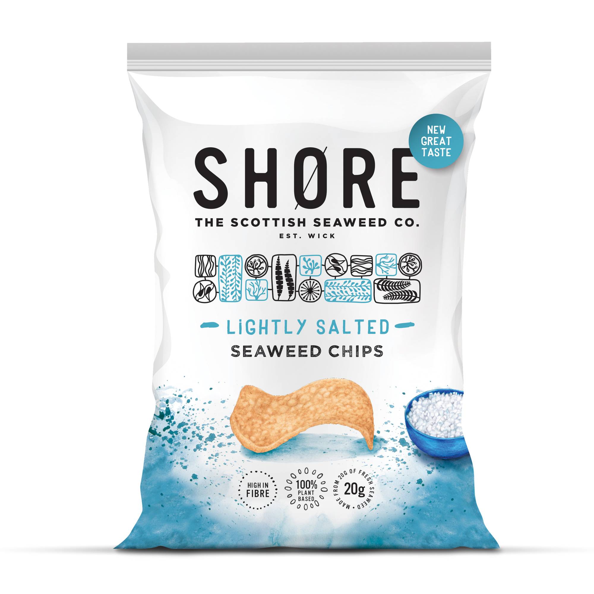 SHORE SEAWEED CHIPS ~ SEA SALT